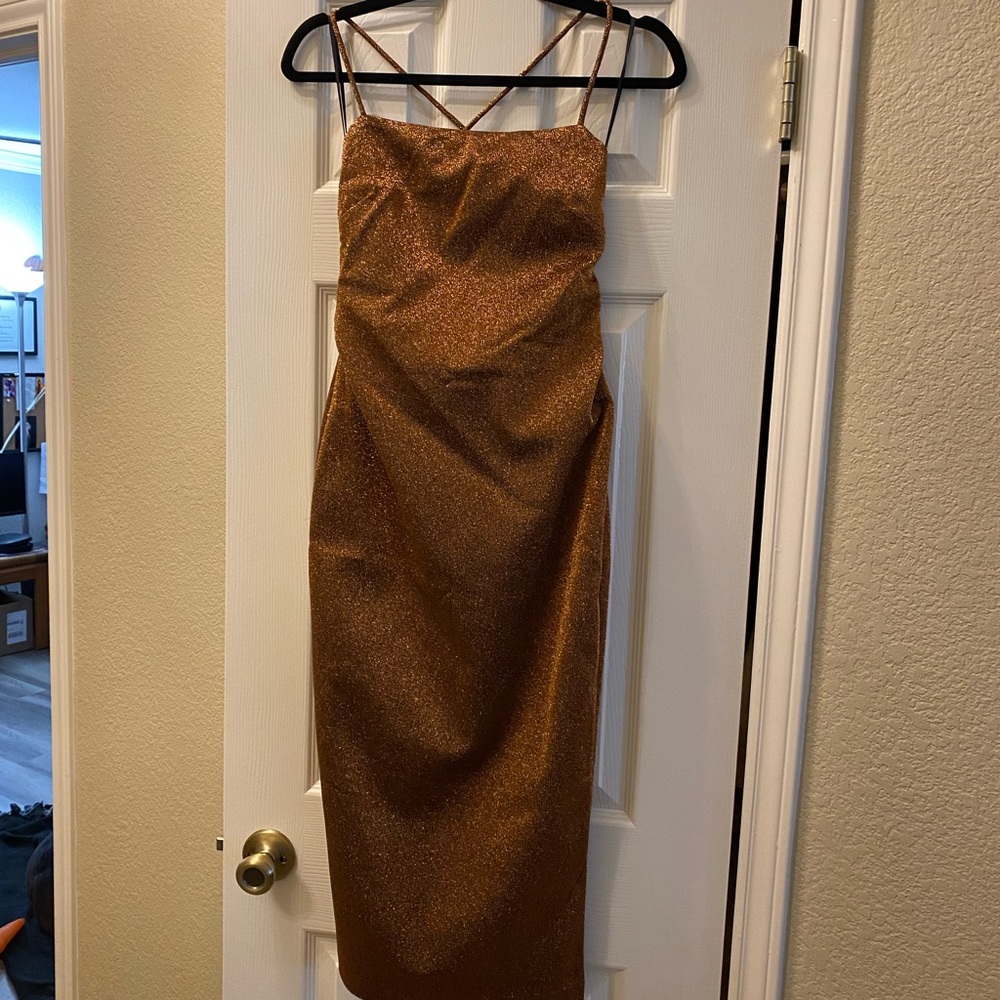 BEC + BRIDGE Copper Midi Dress